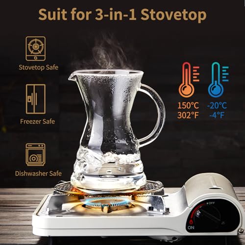 Pour Over Coffee Maker with Permanent Stainless Filter 40 fl oz (40 Fl Oz)