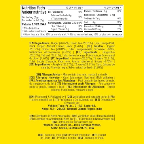 Lemon Ginger Tea Bags (100 Count)