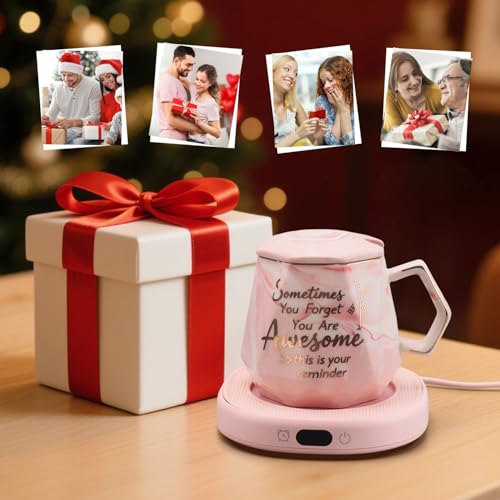 Coffee Mug Warmer Set Smart Electric Heated Cup Beverage Tea Candle Plate