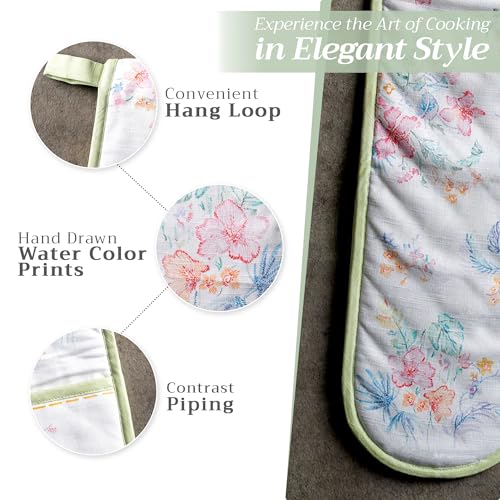 Double Oven Mitts 100% Cotton Double Oven Glove