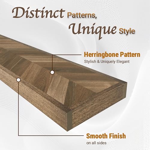 48'' Chevron Floating Shelves for Wall (2 Count)