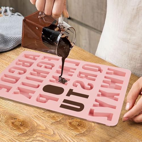 1 Pcs 26 Cavities Silicone Alphabet chocolate letter molds