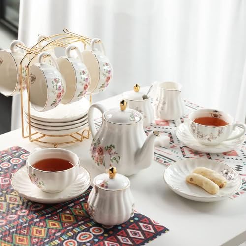 Sweejar Porcelain Tea Sets British Royal Series (22 Count)