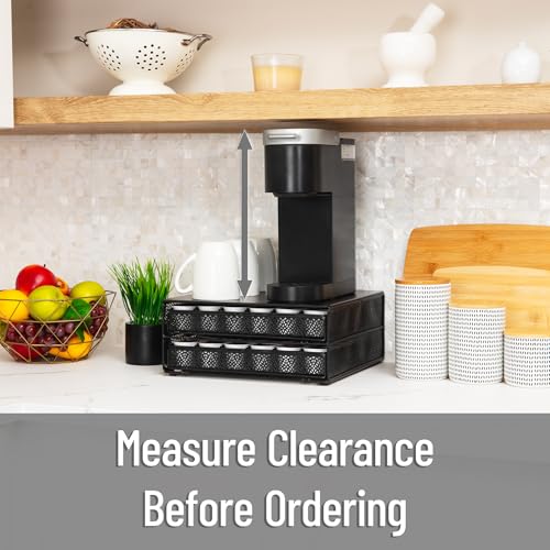 2 Drawer Coffee Pod Organizer with Removable Dividers