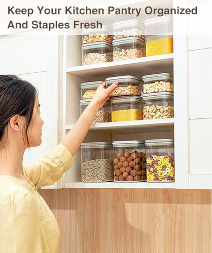4 Pcs Large Pop Airtight Food Storage Containers Set with Lids (4 Count)
