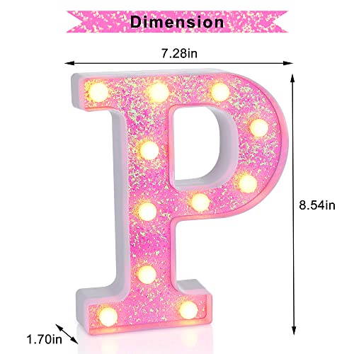 Pink Light up Letters (4.2329 Ounce)