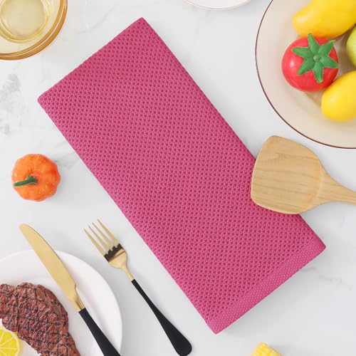 100% Cotton Waffle Weave Kitchen Dish Towels 4 (4 Count)