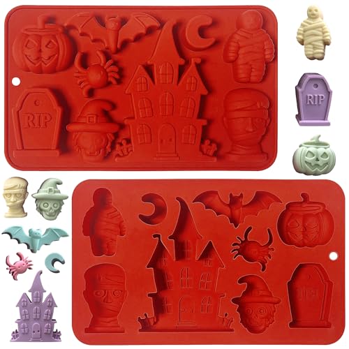2pcs Halloween Molds Silicone for Chocolate (2 Count)