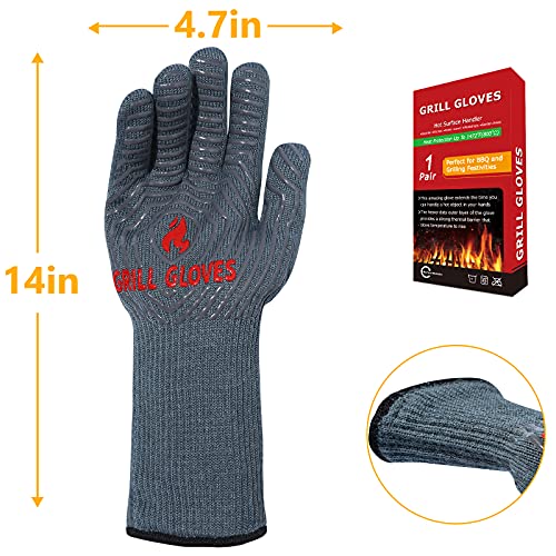 BBQ Gloves Oven Gloves 1472℉ Extreme Heat Resistant