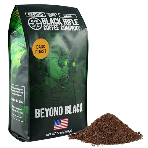 Black Rifle Coffee Dark Roast Ground Coffee Beyond Black 12 oz (12 Ounce)