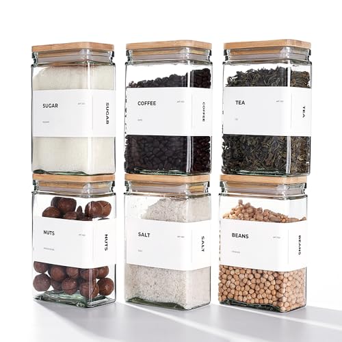 Glass Storage Jars with Bamboo Lid