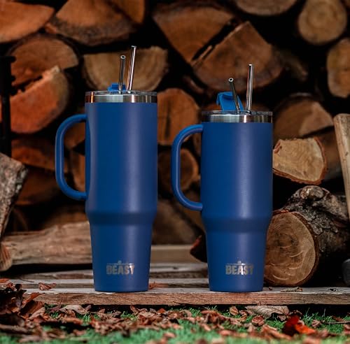 Beast 42 oz Tumbler with Handle Stainless Steel Vacuum Insulated Coffee Ice Cup Double Wall Travel Flask