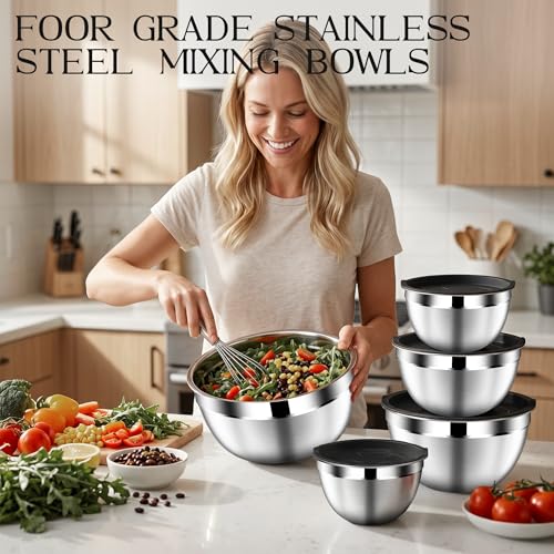 Mixing Bowls with Lids Set of 5 (900 Count)