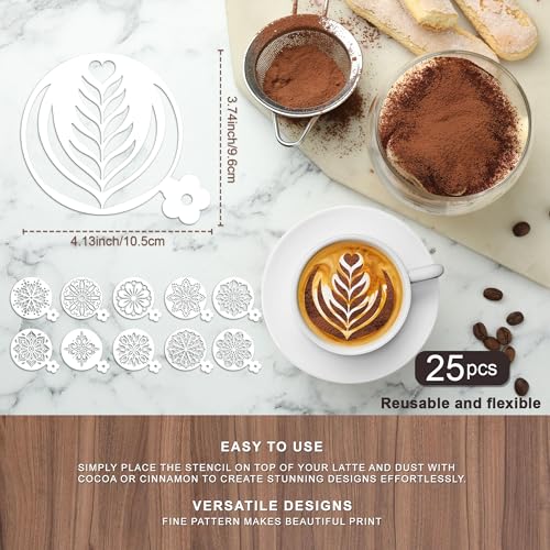 Mandala Cookie Coffee Stencils (25 Count)