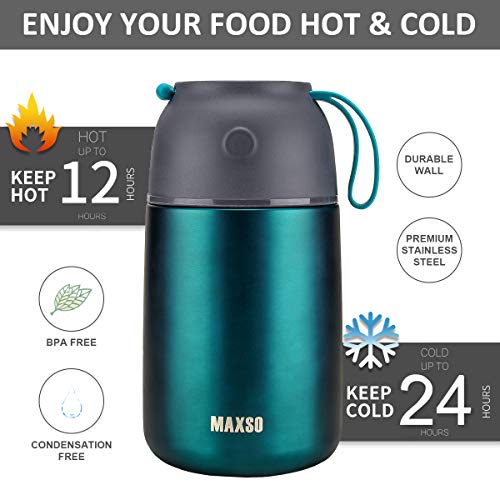 Insulated Thermo Food Jar for Hot & Cold Food for Kids Adult (2 Count)