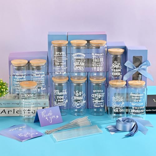 12 Pack Employee Appreciation Gifts Glass Cups (12 Count)