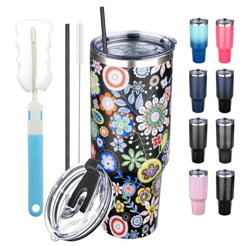 40 oz Tumbler with Lids and Straws