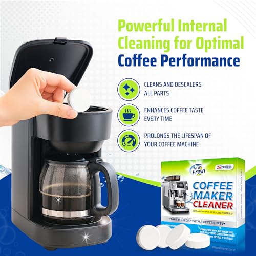Coffee Machine Descaler & Cleaner Tablets (24 Count)