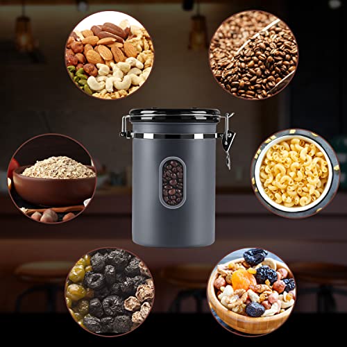 2800ML Coffee Canister with Date Tracker&Transparent Window