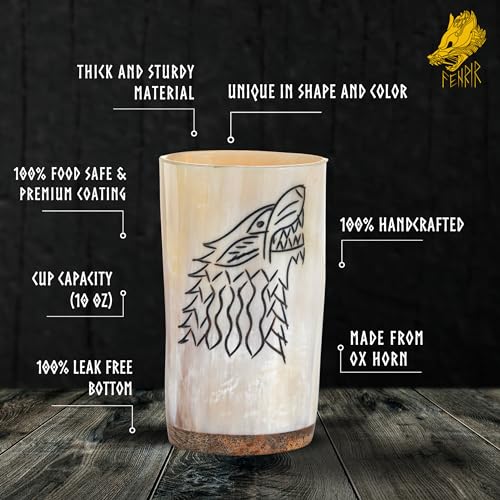 Viking Drinking Horn Mug Set of 5 (6 Count)