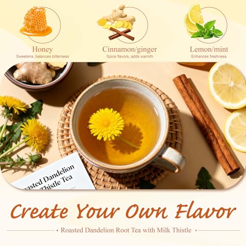 Roasted Dandelion Root Tea with Milk Thistle (50 Count)