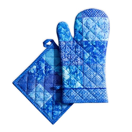 100% Cotton Oven Mitt & Pot Holder Set (2 Count)