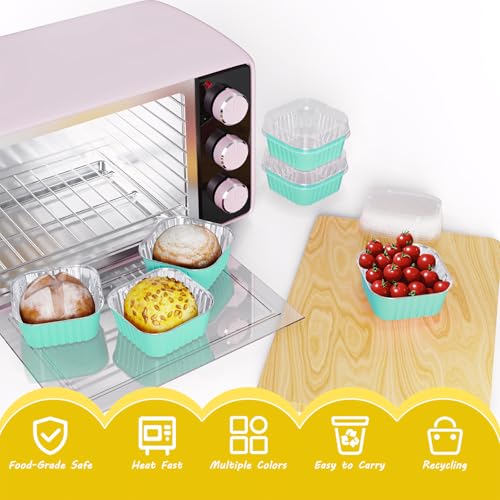 25 Pack Mini Cake Pans with Lids (25 Count)