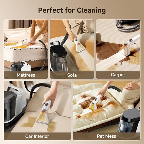 18Kpa Carpet Cleaner Machine with Pet Pro Cleaner&Tools Set of 1