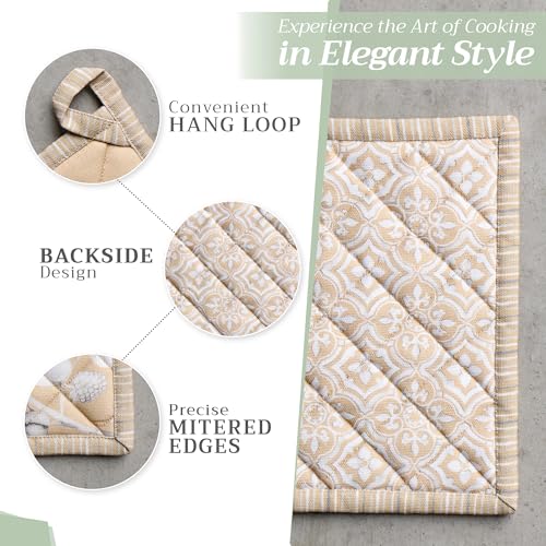 100% Cotton Oven Mitt & Pot Holder Set (2 Count)