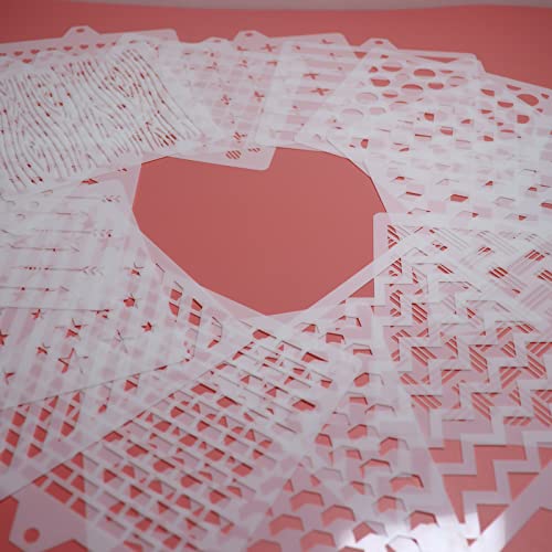 16 Pcs 5.5x5.5in Cookie Stencil DIY Royal Icing Baking Stencils for Royal Icing Cookies