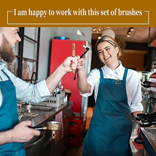 9PCS Coffee Machine Cleaning Brush Grinder Wooden Cleaning Brush Coffee Machine Head Brush Coffee Brush