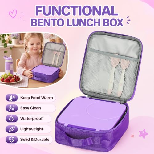 Bento Lunch Box for Kids with 8oz Soup Thermo&Lunch Bag (47 Count)