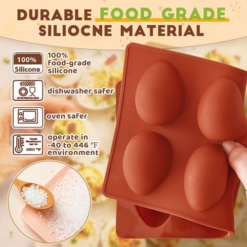 Silicone Egg Molds Easter 2PCS (2 Count)