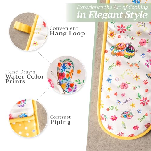 Double Oven Mitts 100% Cotton Double Oven Glove