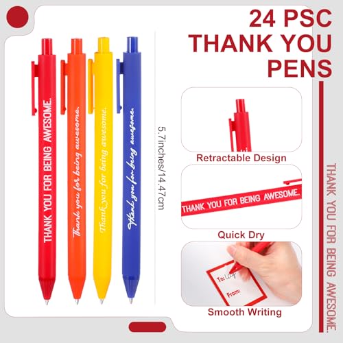 6 Set Employee Appreciation Gifts Include Thank You Staff Mug Gift Set 12 oz Appreciation Mugs Inspirational Pens Tags for Employee Staff Team Group (6 Count)