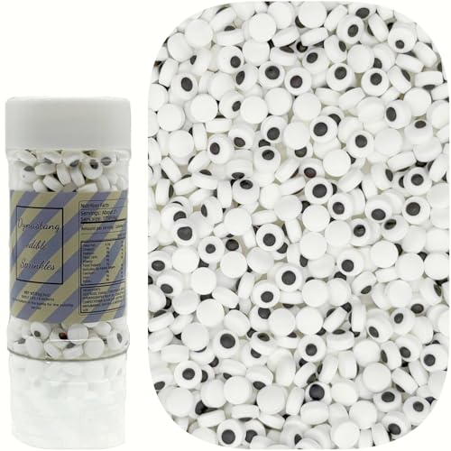 7mm Mini Eyes Sprinkles Halloween Edible Eyes Cake Decoration Cupcake Toppers Cookie Decorating Perfect for Cakes (3 Ounce)