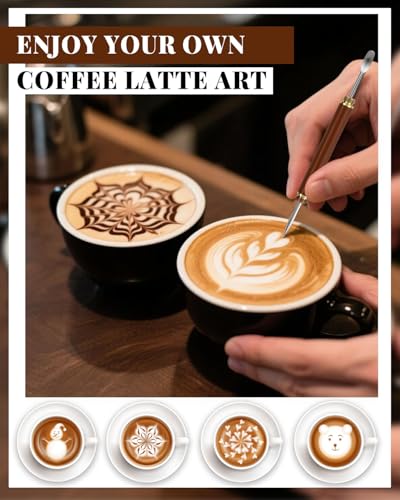 1PCS Latte Art Pen with Rosewood Handle