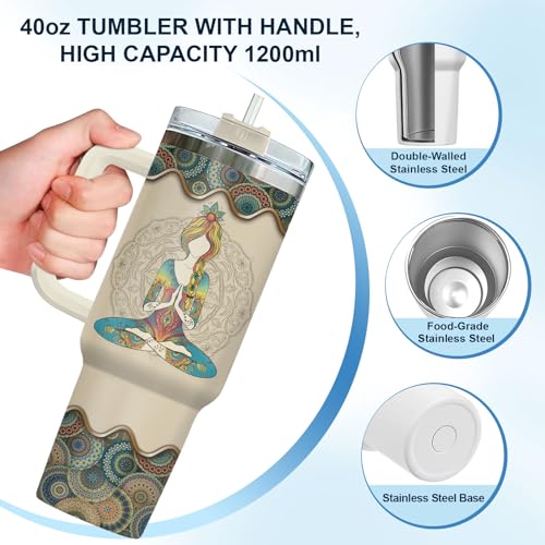 Hippie Sage Hood 40 oz Tumbler with Handle