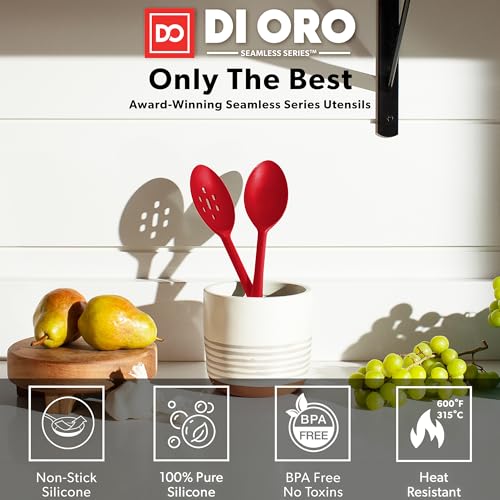 DI ORO Silicone Cooking Spoons (2 Count)