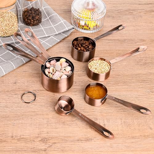 Copper Measuring Cups Set 7