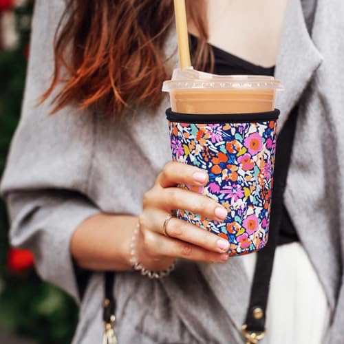 Reusable Insulated Neoprene Iced Coffee Cup Sleeve (3 Count)