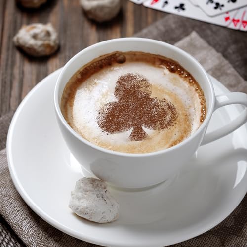 Coffee Stencils and Cookies Decoration 14Pcs 2.8”x2.8” and 4.3”x4.3”