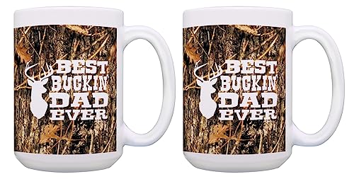 Best Buckin Dad Ever Camo 15oz Coffee Mug (2 Count)