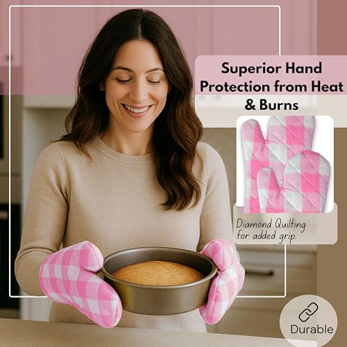 Buffalo Plaid Check Oven Mitts and Pot Holders Set of 4 (4 Count)