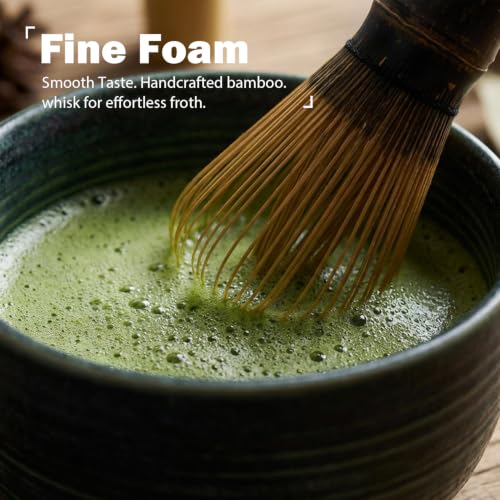 Matcha Set, 7-Piece Matcha Whisk Set with Bowl & 100-Prong Whisk