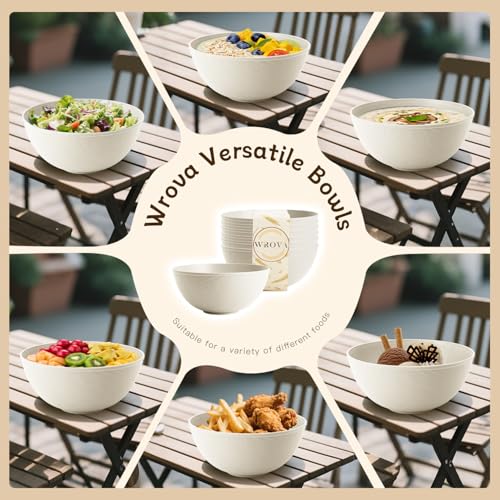 Beige Wheat Straw Bowls for Cereal