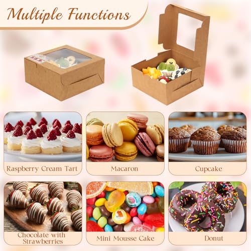 Cupcake Boxes with Window (80 Count)