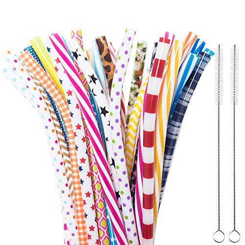 50 Pack Bent Reusable Straws