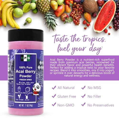 Freeze Dried Acai Berry Powder 7 Oz (7 Ounce)