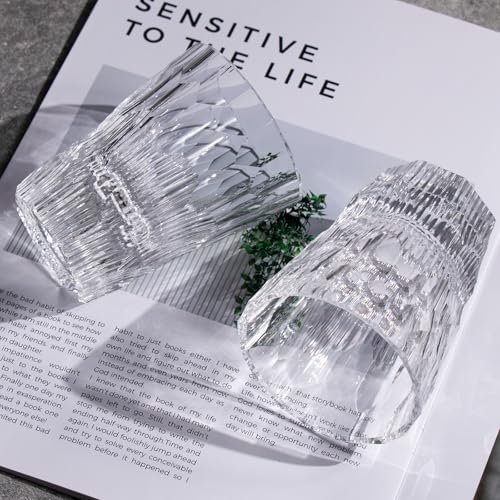 Crystal Whiskey Glasses Set of 2 Handcrafted Old Fashioned Glasses (2 Count)